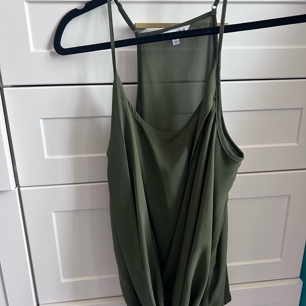 Naked Zebra Olive Green Women's Top - Picture 2 of 3